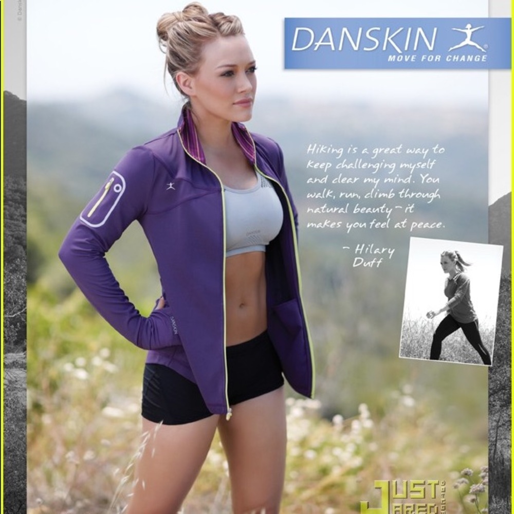 Danskin Purple Zip Up Track Jacket Size S